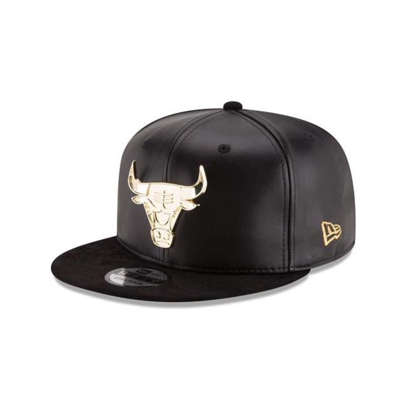 Chicago Bulls Suede With Gold 9Fifty Strapback Lippis Mustat | Suomi KBH3954